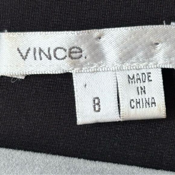 Vince  Mini Black Dress Crew Neck Sleeveless Size 8 - Picture 11 of 12